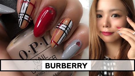 burberry ネイル|100均セルフ♡秋のブランドネイル.